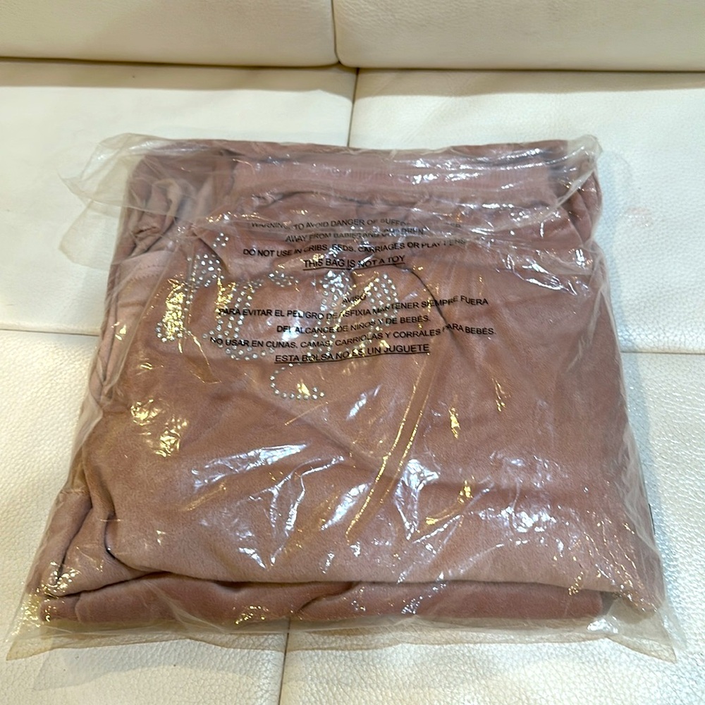 NWT JUICY COUTURE Coco Kiss 2pc Velvet Lounge Top&Pants Set With Rhinestone Logo - Picture 5 of 7